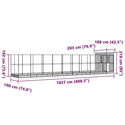 vidaXL volière Acier
