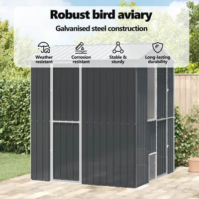 vidaXL Cage pour oiseaux d'extérieur Acier vidaXL Cage pour oiseaux d'extérieur Acier