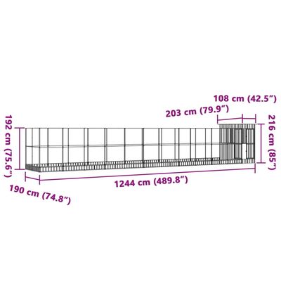 vidaXL volière Acier