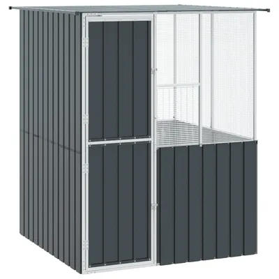 vidaXL Cage pour oiseaux d'extérieur Acier