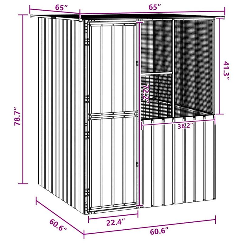 vidaXL Cage à oiseaux