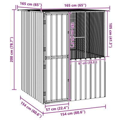 vidaXL Cage pour oiseaux d'extérieur Acier