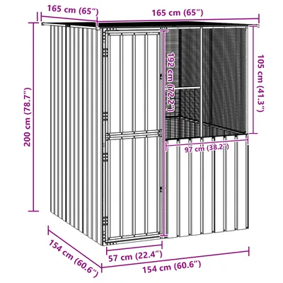 vidaXL Cage pour oiseaux d'extérieur Acier