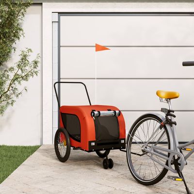vidaXL remorque de vélo pour animaux de compagnie Fer