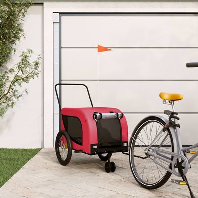 vidaXL remorque de vélo pour animaux de compagnie Fer