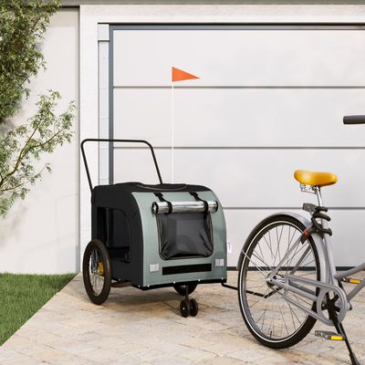 vidaXL remorque de vélo pour animaux de compagnie Fer