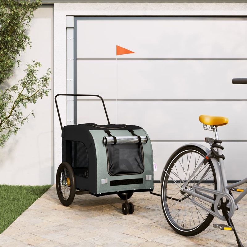 vidaXL remorque de vélo pour animaux de compagnie Fer