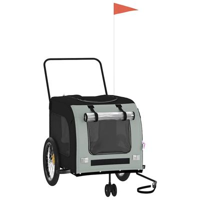 vidaXL remorque de vélo pour animaux de compagnie Fer