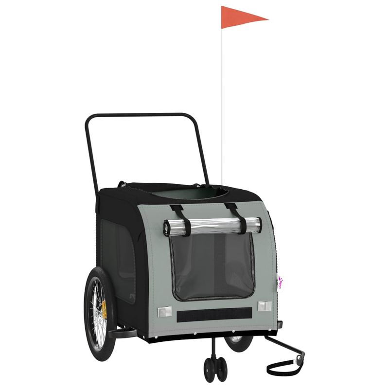 vidaXL remorque de vélo pour animaux de compagnie Fer