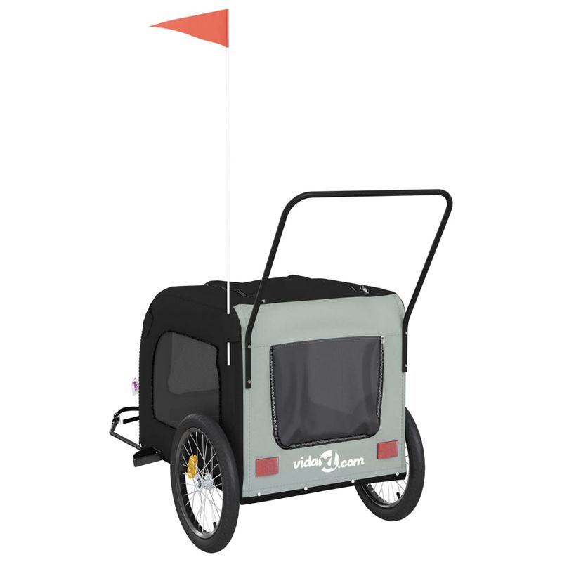 vidaXL remorque de vélo pour animaux de compagnie Fer