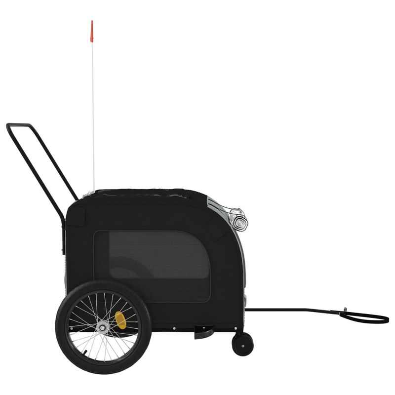 vidaXL remorque de vélo pour animaux de compagnie Fer