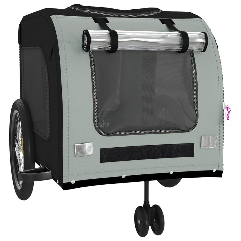 vidaXL remorque de vélo pour animaux de compagnie Fer