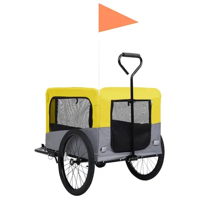vidaXL remorque de vélo pour animaux de compagnie Tissu