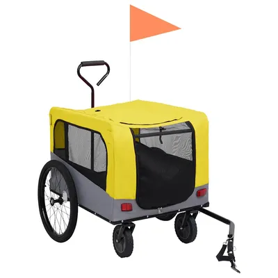 vidaXL remorque de vélo pour animaux de compagnie Tissu