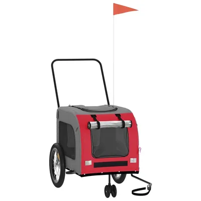 vidaXL remorque de vélo pour animaux de compagnie Fer