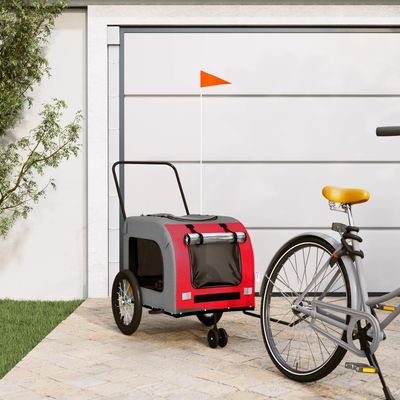 vidaXL remorque de vélo pour animaux de compagnie Fer