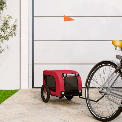 vidaXL remorque de vélo pour animaux de compagnie Fer