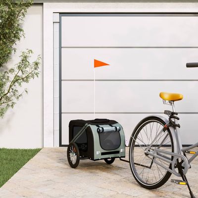 vidaXL remorque de vélo pour animaux de compagnie Fer