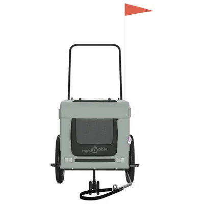 vidaXL remorque de vélo pour animaux de compagnie Fer