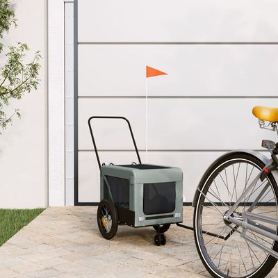vidaXL remorque de vélo pour animaux de compagnie Fer