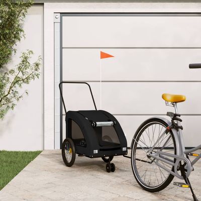 vidaXL remorque de vélo pour animaux de compagnie Fer