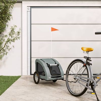 vidaXL remorque de vélo pour animaux de compagnie Fer