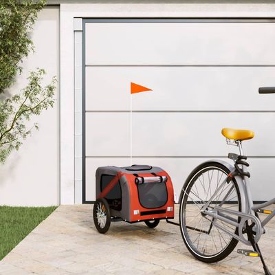 vidaXL remorque de vélo pour animaux de compagnie Fer