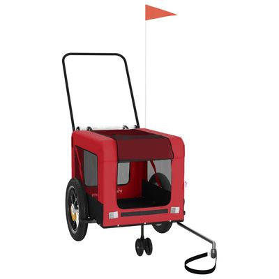 vidaXL remorque de vélo pour animaux de compagnie Fer