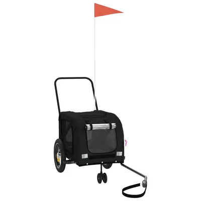vidaXL remorque de vélo pour animaux de compagnie Fer