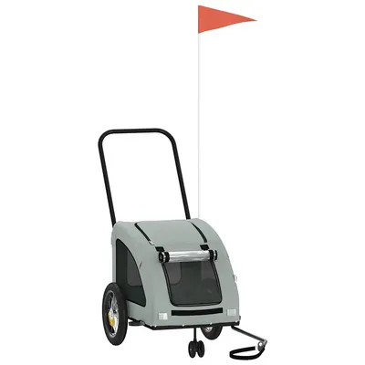 vidaXL remorque de vélo pour animaux de compagnie Fer