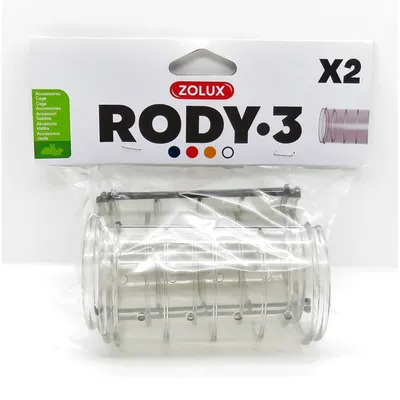 zolux - 2 Tubes droit  Rody gris transparent. taille ø 6 cm x 10 cm. pour r
