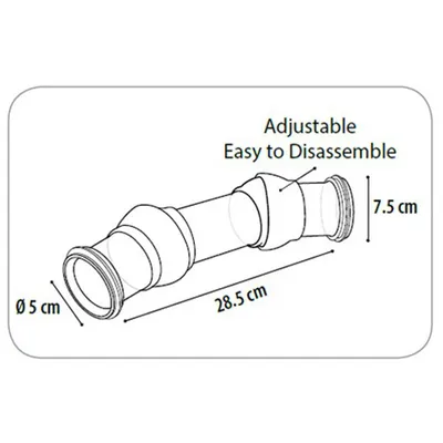 Flamingo - Tunnel violet et jaune ø 7.5 x 27.5 cm pour rongeur hamster