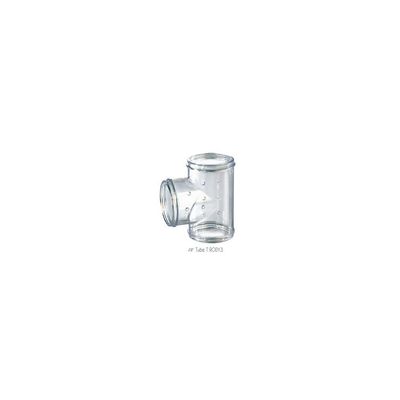Tube T Rody gris transparent. taille ø 5 cm x 9.5 cm x 8 cm. pour rongeur.