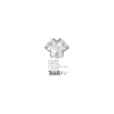 Tube Y Rody gris transparent taille ø 5 cm pour rongeur