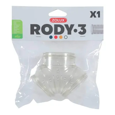 Tube Y Rody gris transparent taille ø 5 cm pour rongeur
