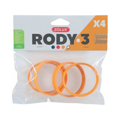 4 anneaux connecteur pour tube Rody couleur banane taille ø 6 cm pour ronge