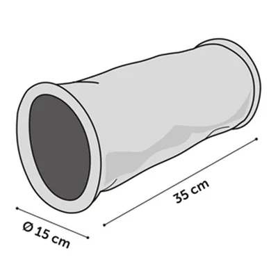 animallparadise - Tunnel pour rongeurs CLAVIO ø 15 cm x 35 cm
