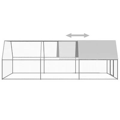 vidaXL cage à poules Acier