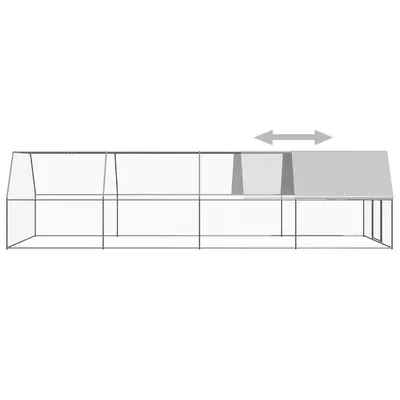 vidaXL cage à poules Acier