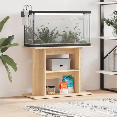 vidaXL support pour aquarium Bois d'ingénierie