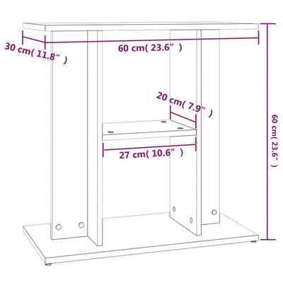 vidaXL support d'aquarium Bois d'ingénierie