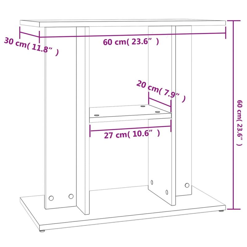 vidaXL support pour aquarium