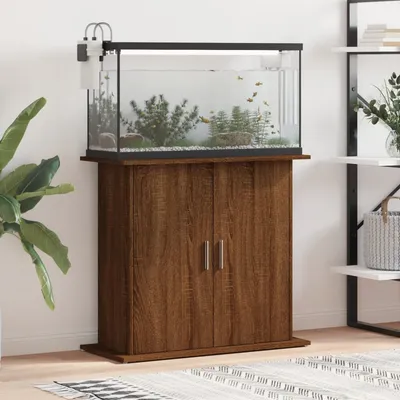 vidaXL support pour aquarium Bois d'ingénierie