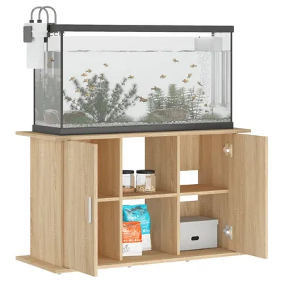 vidaXL support d'aquarium Bois d'ingénierie