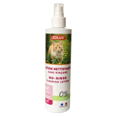 Lotion nettoyante sans rinçage 250 ml, pour chat