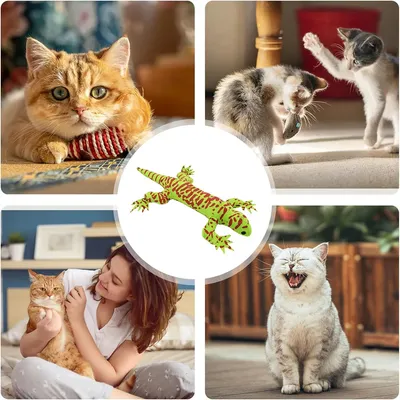 Pet Planet Peluche lézard pour chats