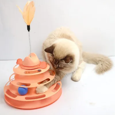 FurryFusion Jouet pour chat à plateau tournant