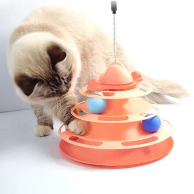 FurryFusion Jouet pour chat à plateau tournant