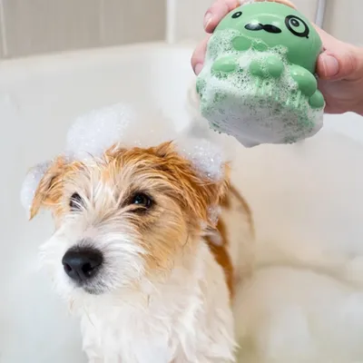 FurryFusion Cepillo de baño de silicona con forma de pulpo