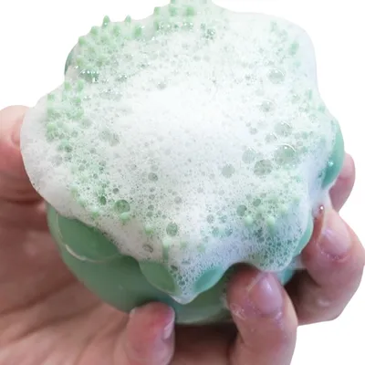 FurryFusion Brosse de bain en silicone en forme de pieuvre